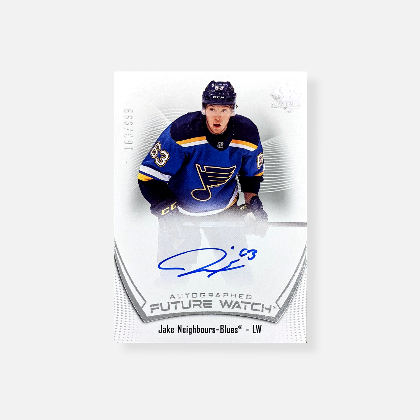JAKE NEIGHBOURS | FUTURE WATCH AUTO /999 | SP AUTHENTIC  2021-2022 | ST-LOUIS